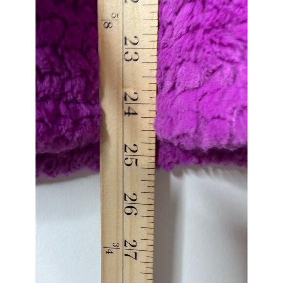 The North Face Jacket Girls XL (18) Purple Fleece Furry Cozy Warm Full Zip - Picture 7 of 8